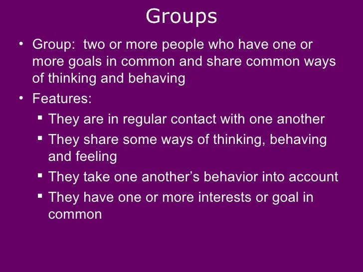 Primary and secondary groups