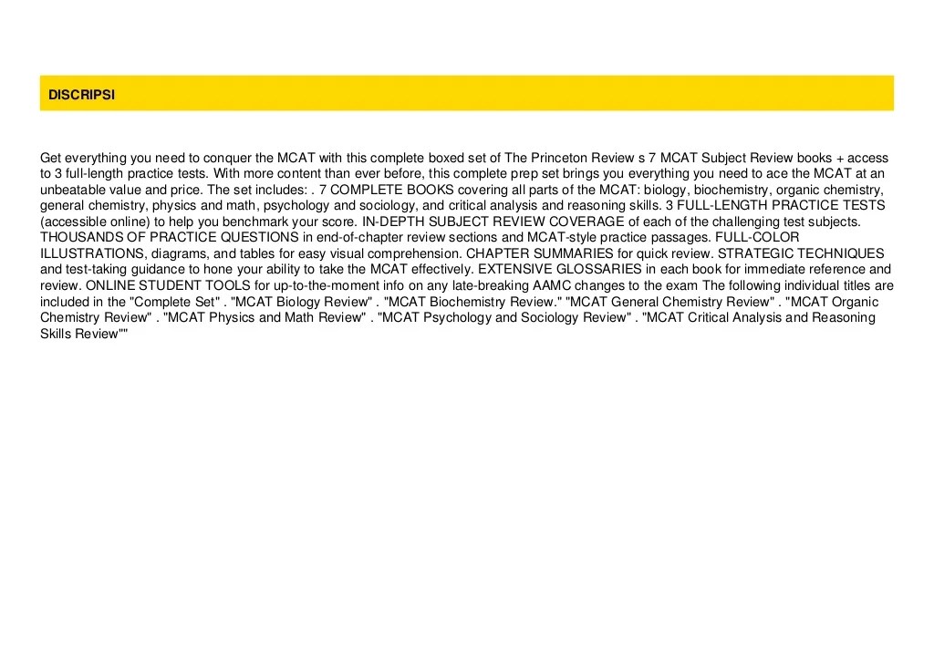 MCAT MCAT Topic Focus MCAT Prep Course The Princeton.