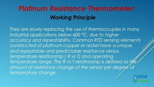Principles of temperature measurement