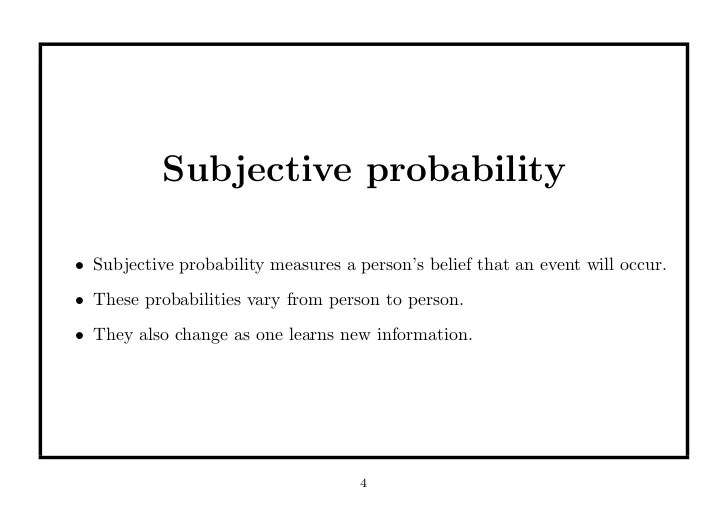 Introduction to probability