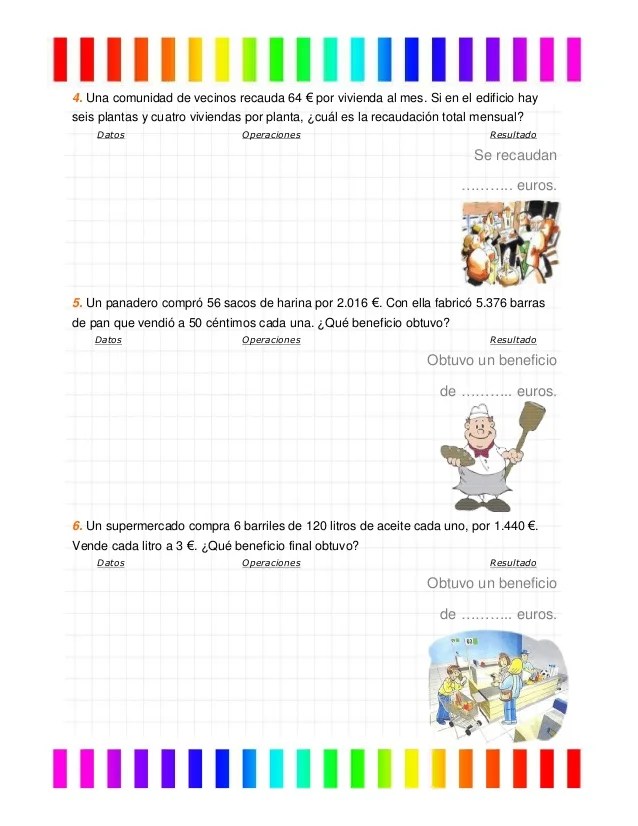 Problemas matemáticos 6º