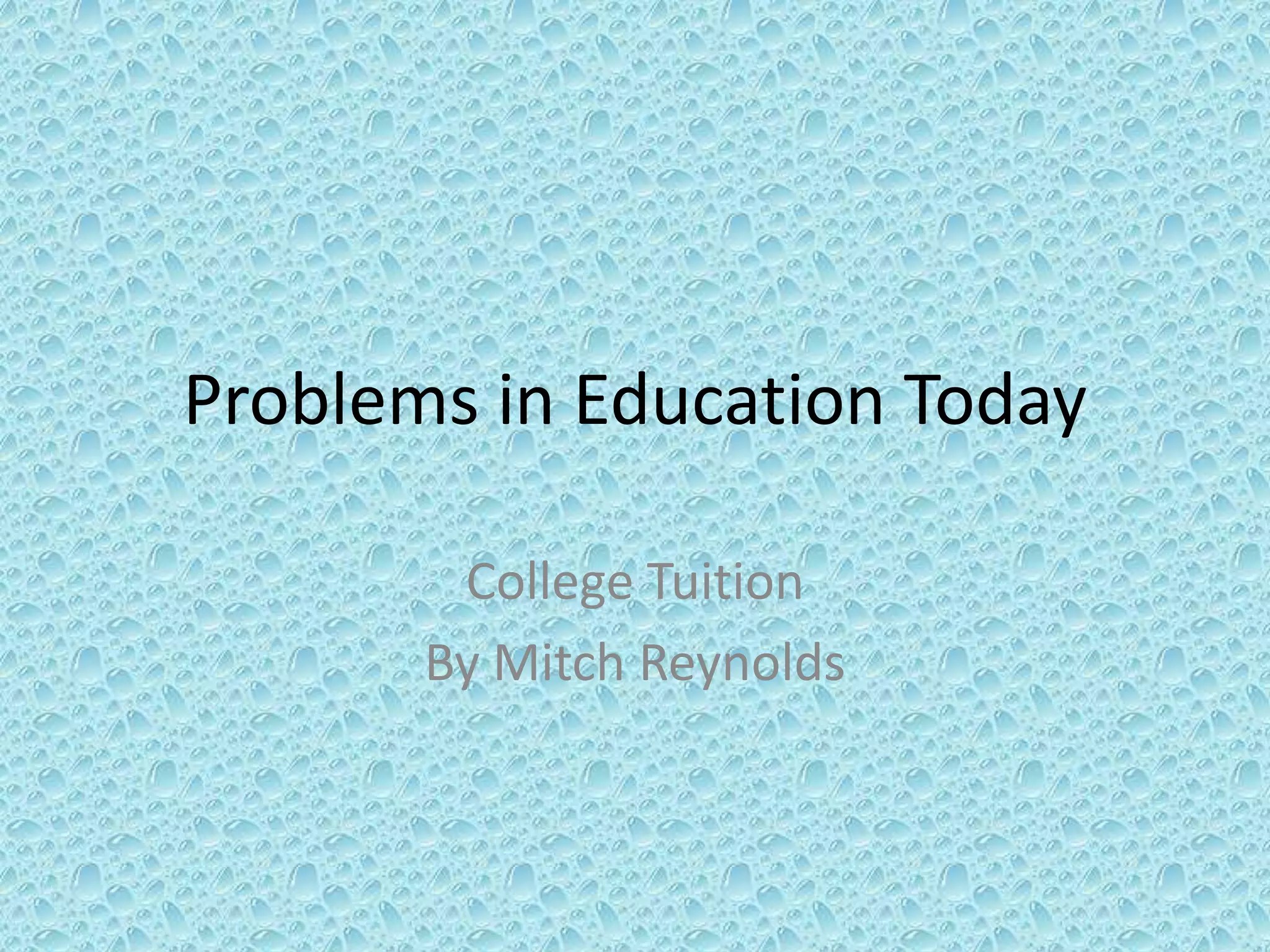Problems In Education Today | PPT