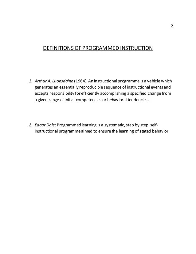 Programmed learning