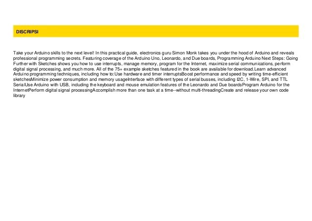 Programming Arduino Next Steps: Going Further with Sketches