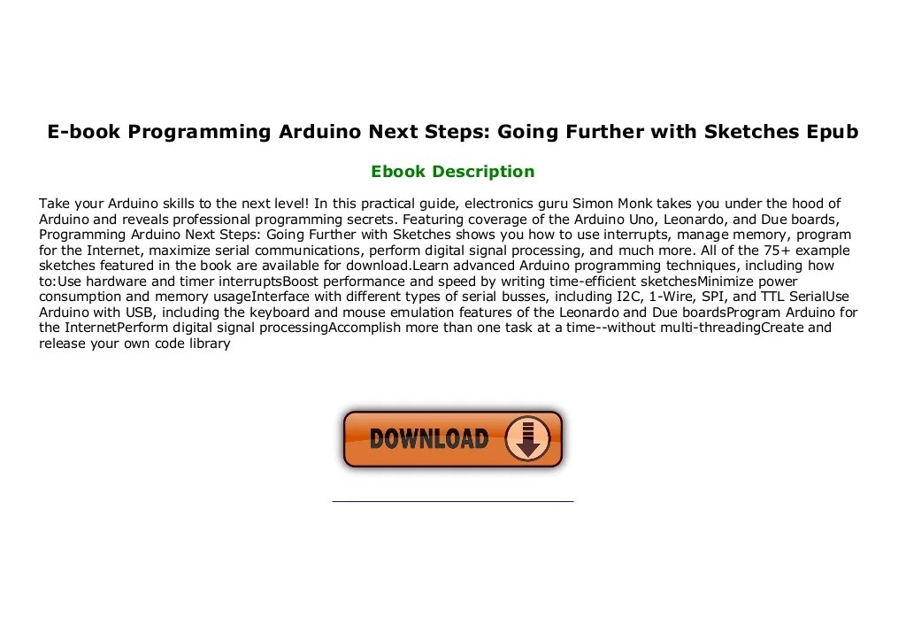 Programming Arduino Next Steps