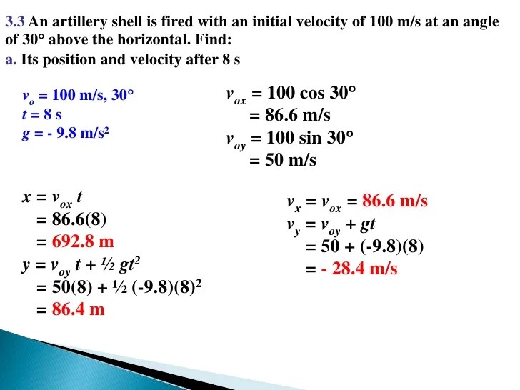 How To Find The Initial Velocity In Projectile Motion
