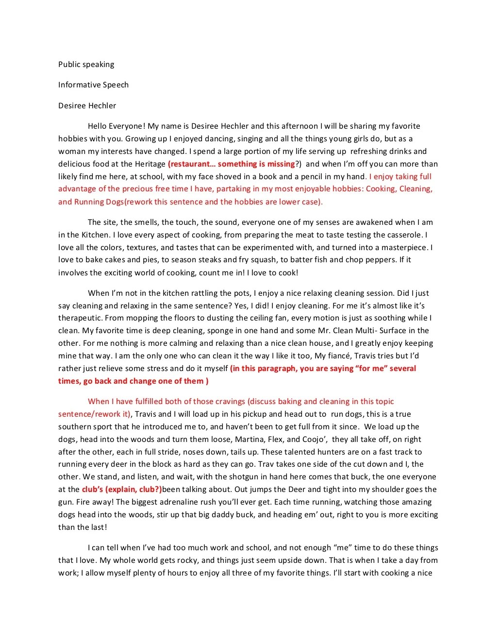 Public Speaking Informative Speech