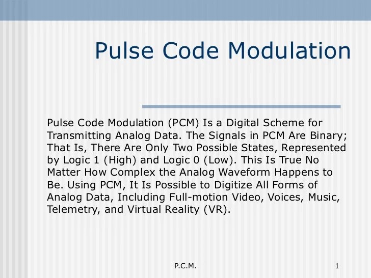 Pulse code modulation