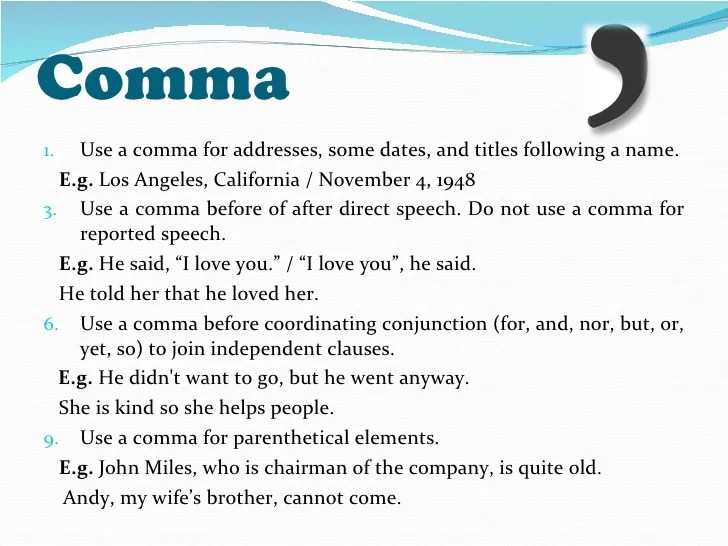 Punctuation