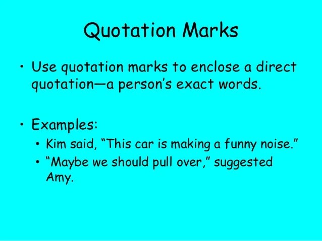 Punctuation review