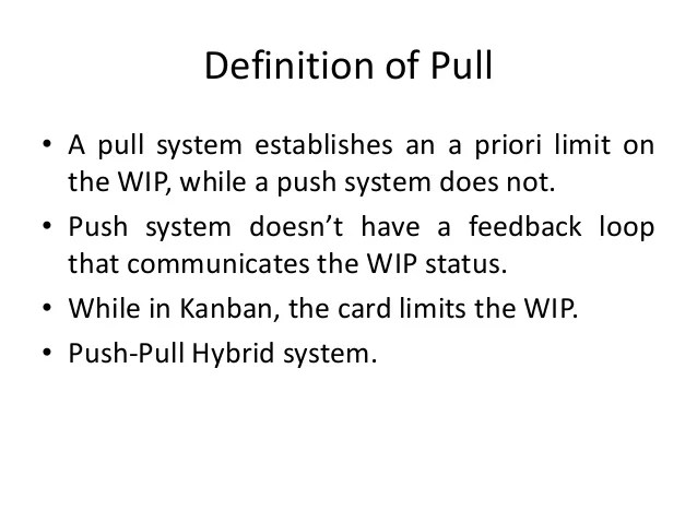 Push vs pull