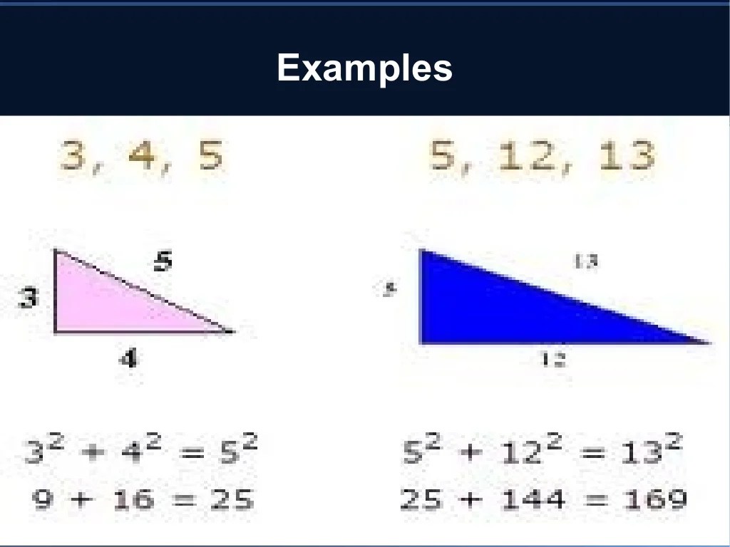 Pythagorean triples presentation