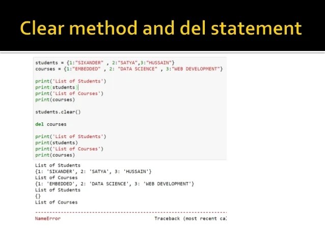 Python dictionary