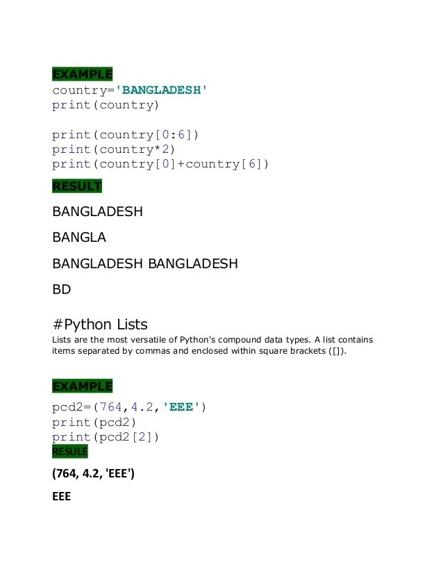 Python variable types