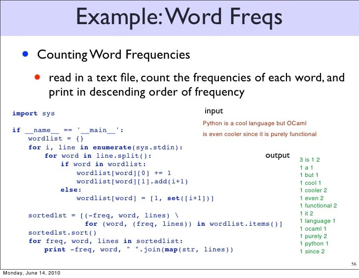 Python for text processing