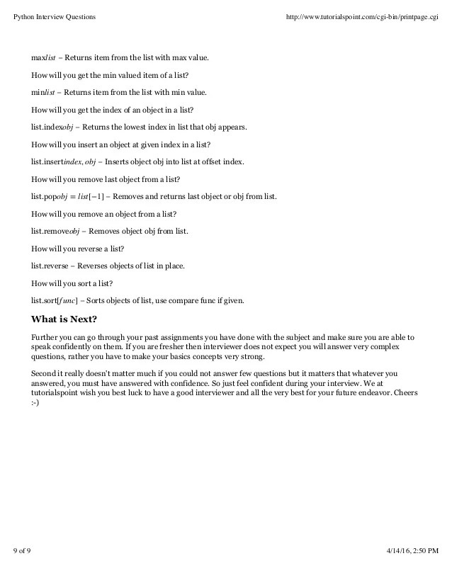 Python interview questions Python interview questions