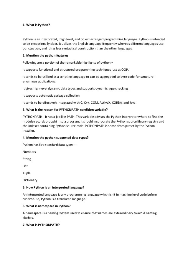 Python interview questions
