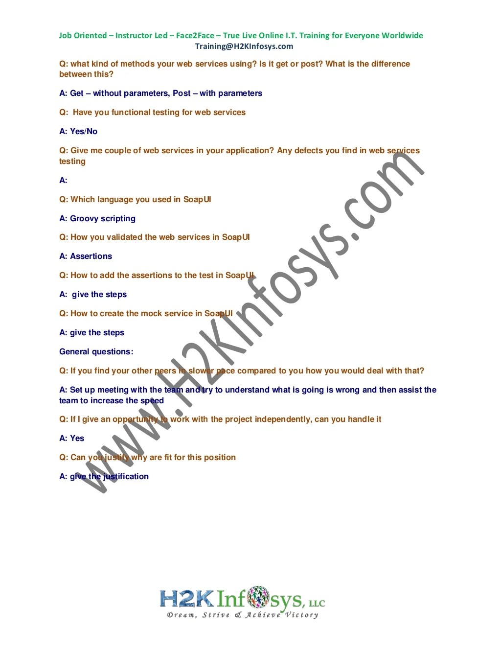 Qa testing interview questions