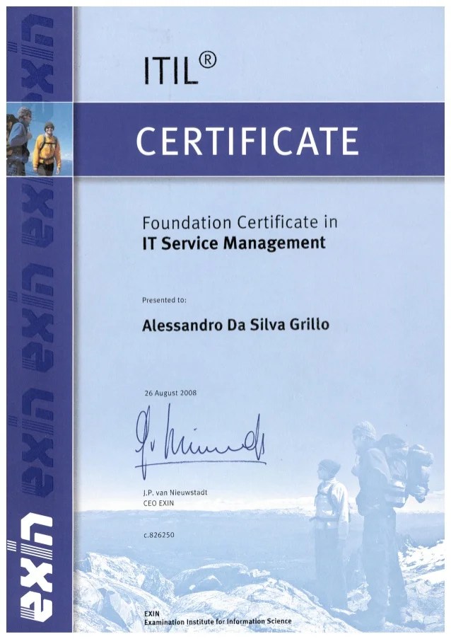 ITIL CERTIFICATE