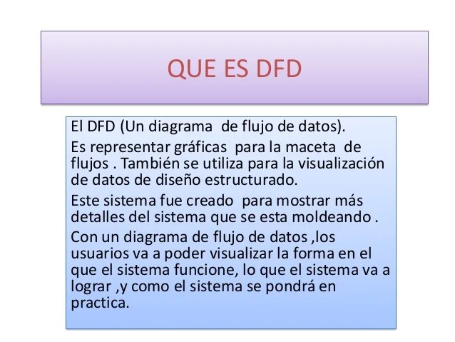 Que es DFD