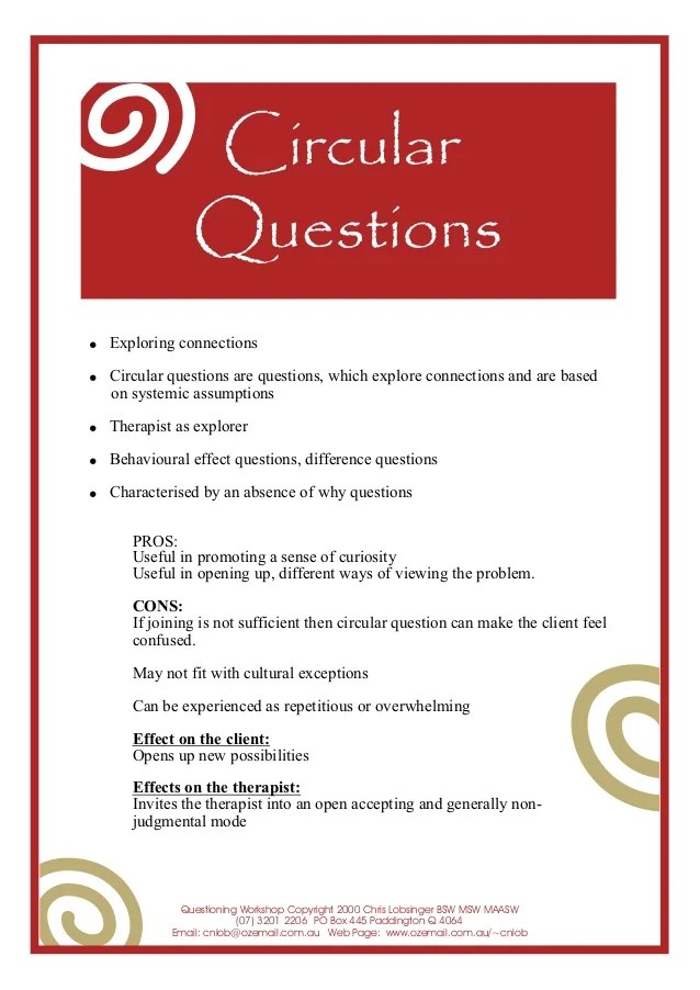 Questioning intentions presentation