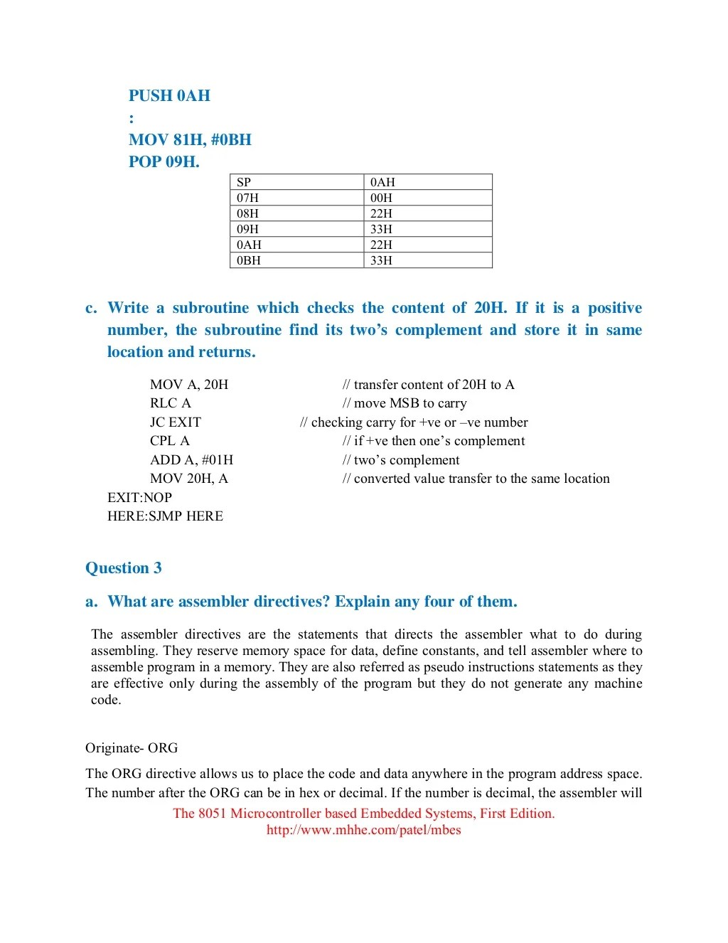 Question paper with solution the 8051 microcontroller based embedded…