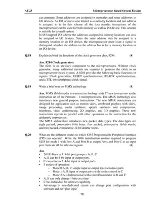 microprocessor Questions with solution | PDF