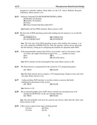 microprocessor Questions with solution | PDF
