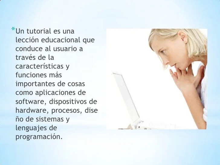 Qué es un programa tutorial