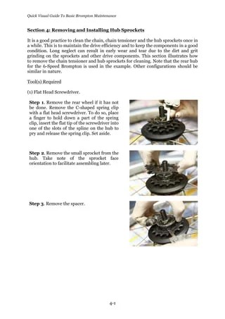 Quick visual guide to basic brompton maintenance | PDF