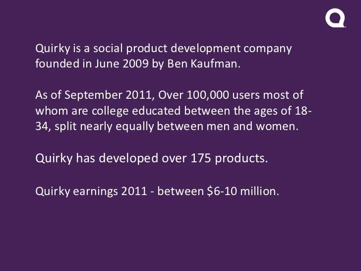An Introduction to Quirky