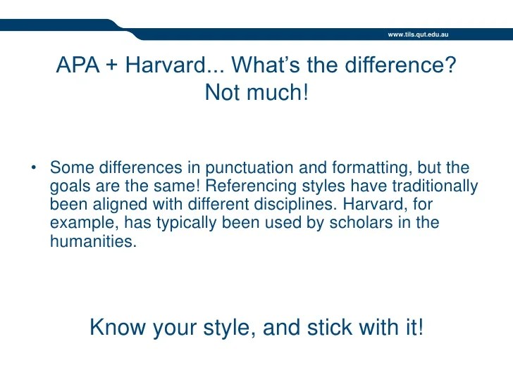 Qut Harvard Referencing Dec09 Ppt Lr