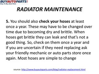 Radiator Maintenance | PPTX