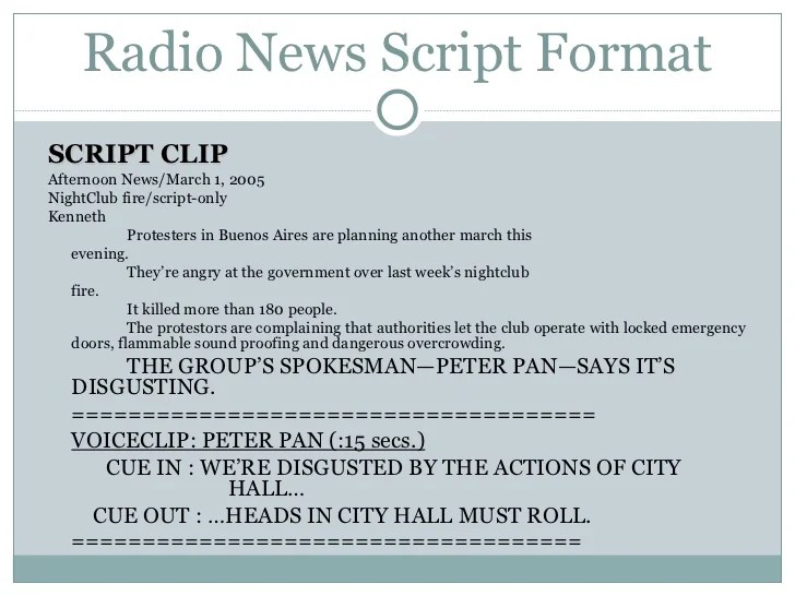 Radio newsreportinglecture