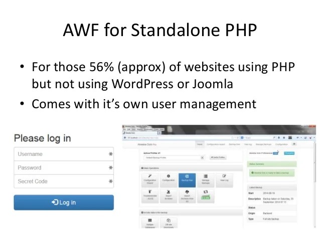 Rapid application development for WordPress using AWF
