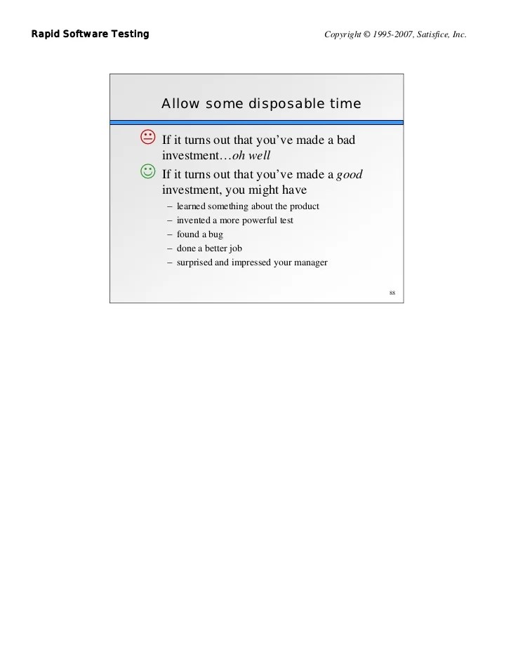 Rapid Software Testing