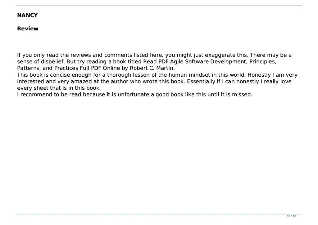 Read PDF Agile Software Development, Principles, Patterns