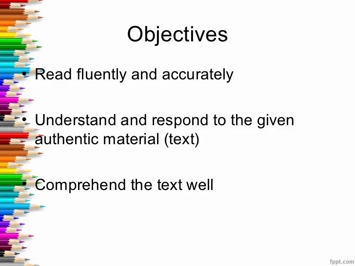 Reading skill lesson plan (through authentic material)