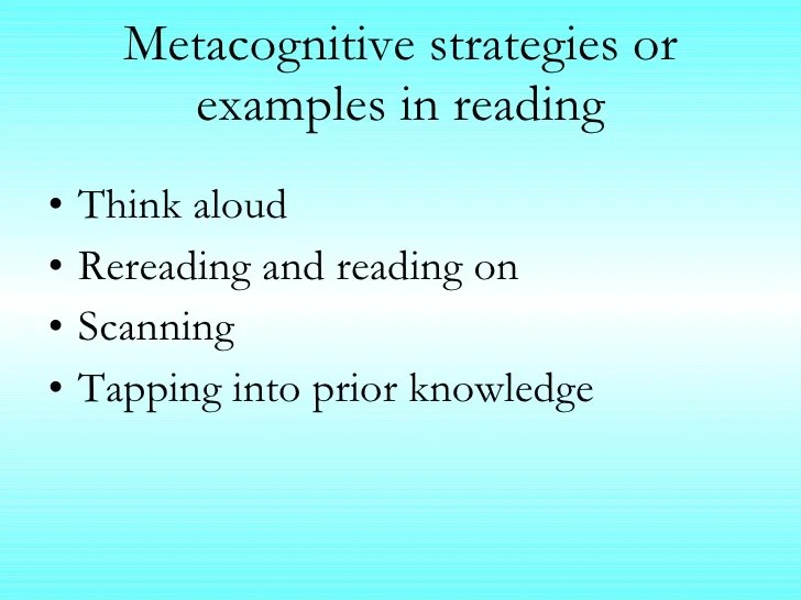Reading metacognition