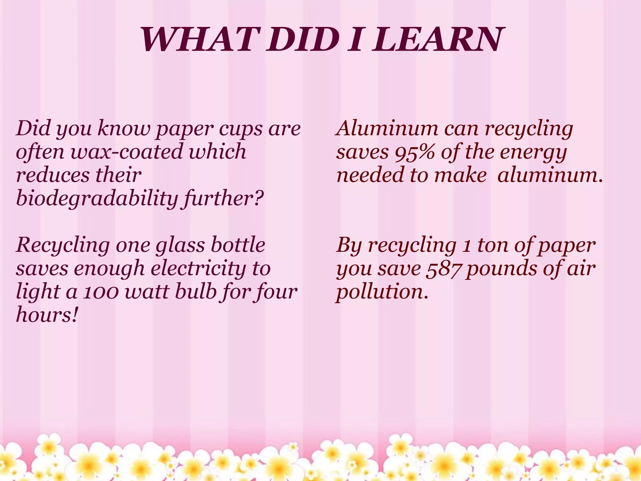 Recycling Example PPT