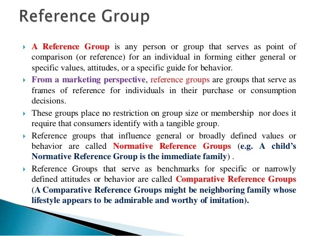 Reference Groups