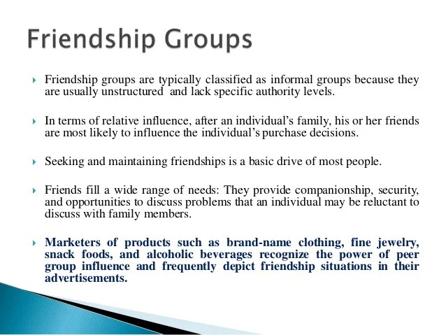 Reference Groups