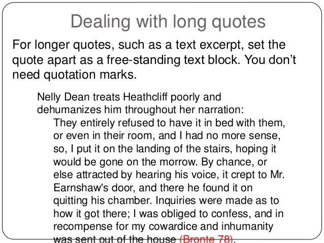 Long quote research paper mla Research paper mla style