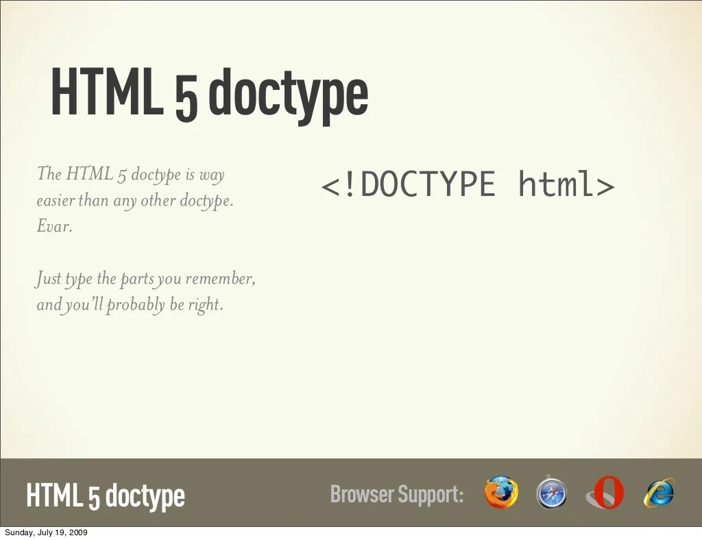 HTML 5 doctype