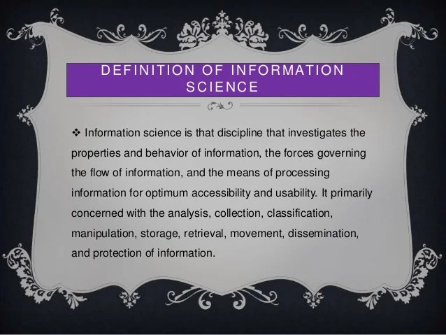 Relationship of information science with library science