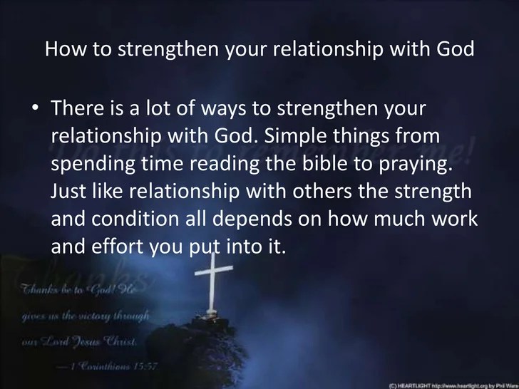Relationship With God Overview