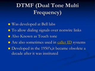 Remote control using DTMF | PPT