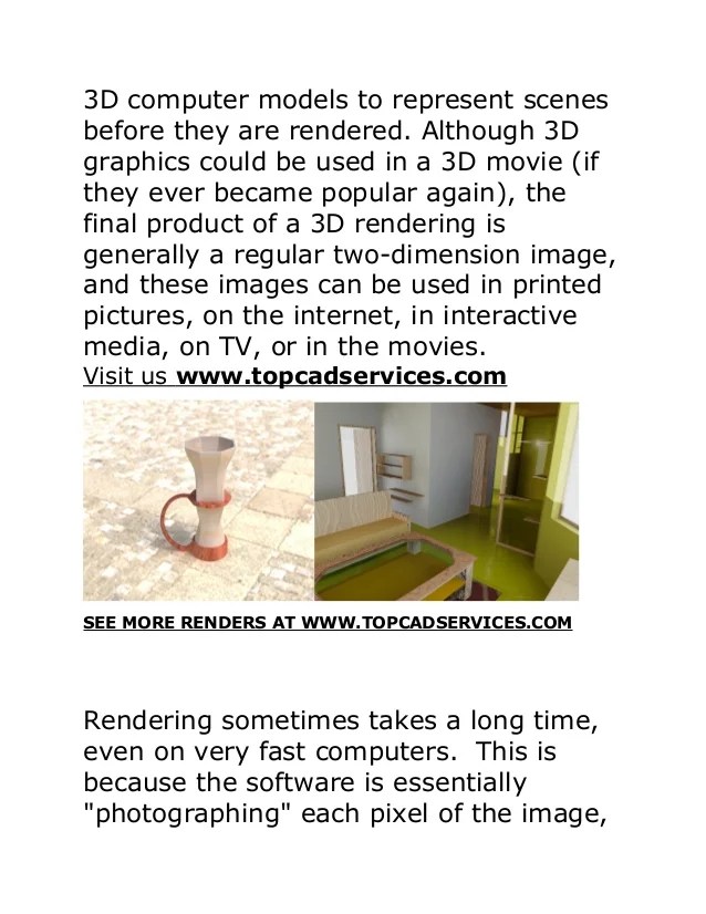 What is 3D computer render?! Informative article about 3D rendering.
