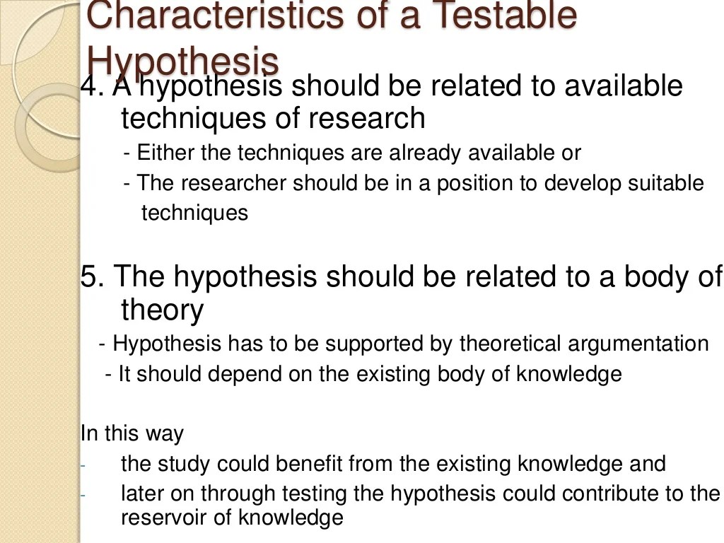 Hypothesis