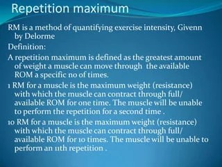 Resistance exercise | PPTX